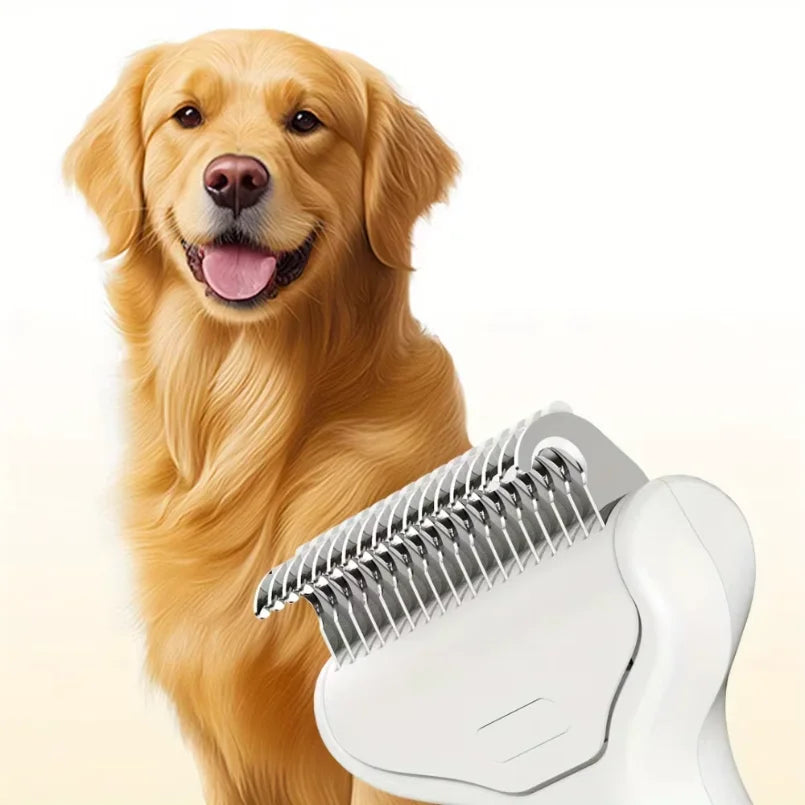 Stainless Steel Dog Deshedding Comb – Dematting Tool