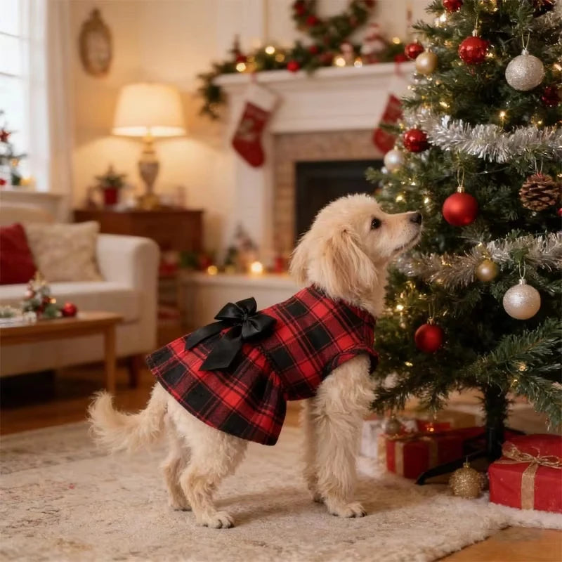College Style Bow Dress for Pets