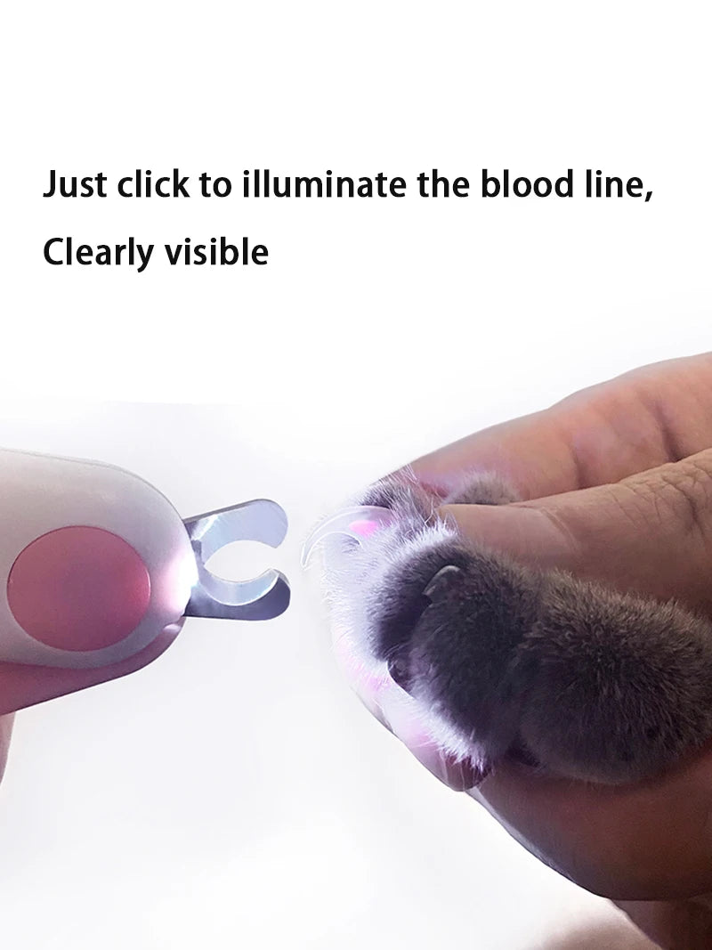 LED Light Pet Nail Clipper – Safety Lock Trimmer