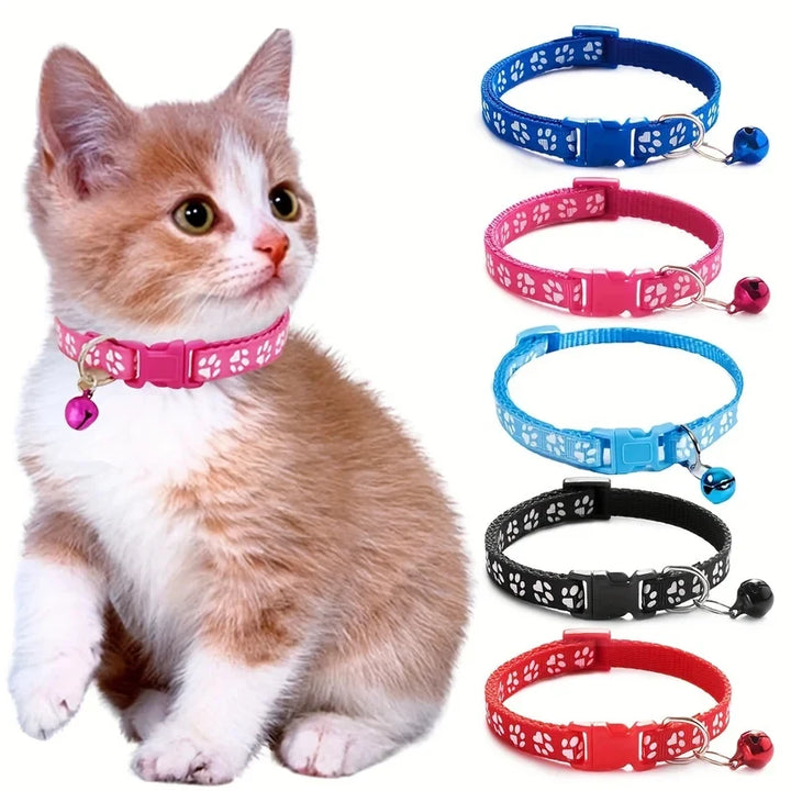 Colorful Cat Collar with Bell – Adjustable & Cute