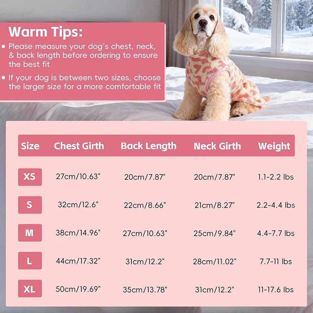 Leopard Fleece Winter Pet Dress