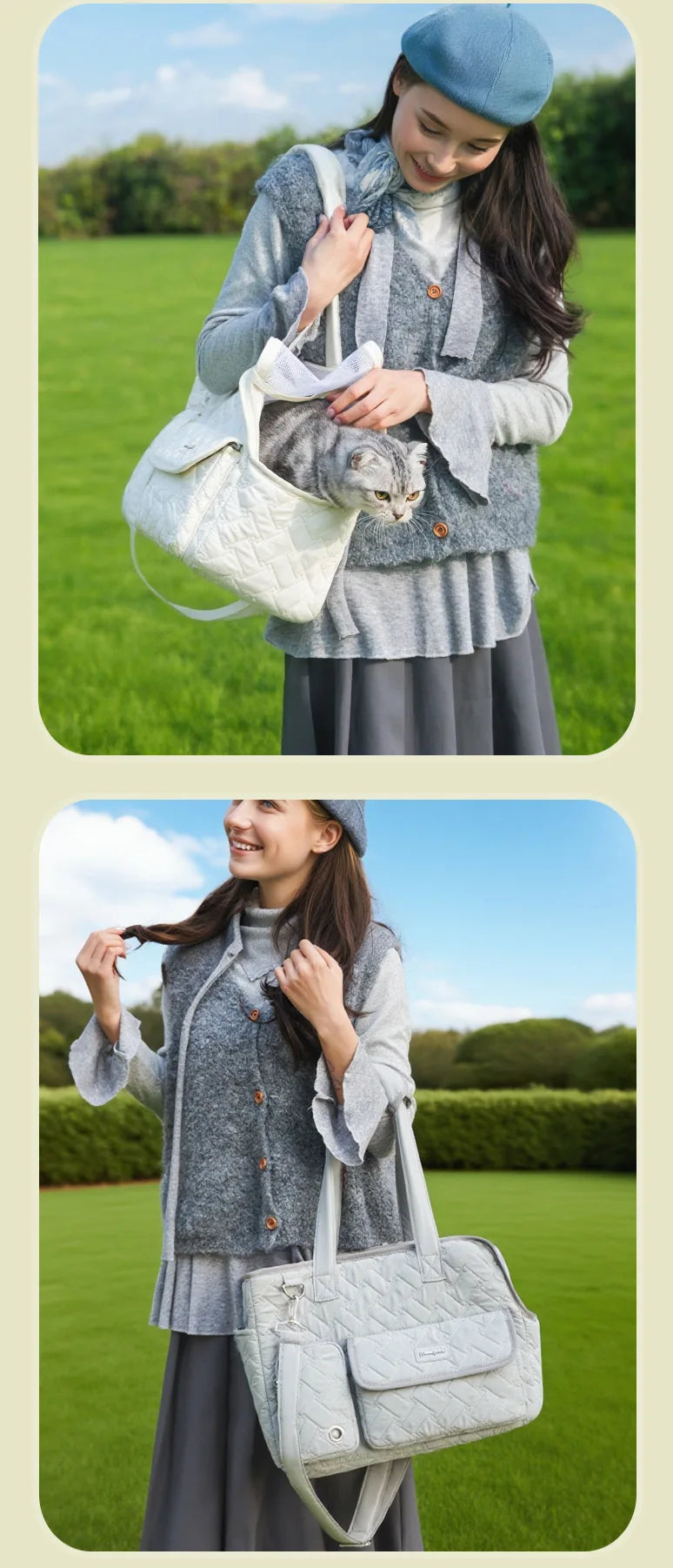 Breathable Mesh Pet Travel Tote Bag