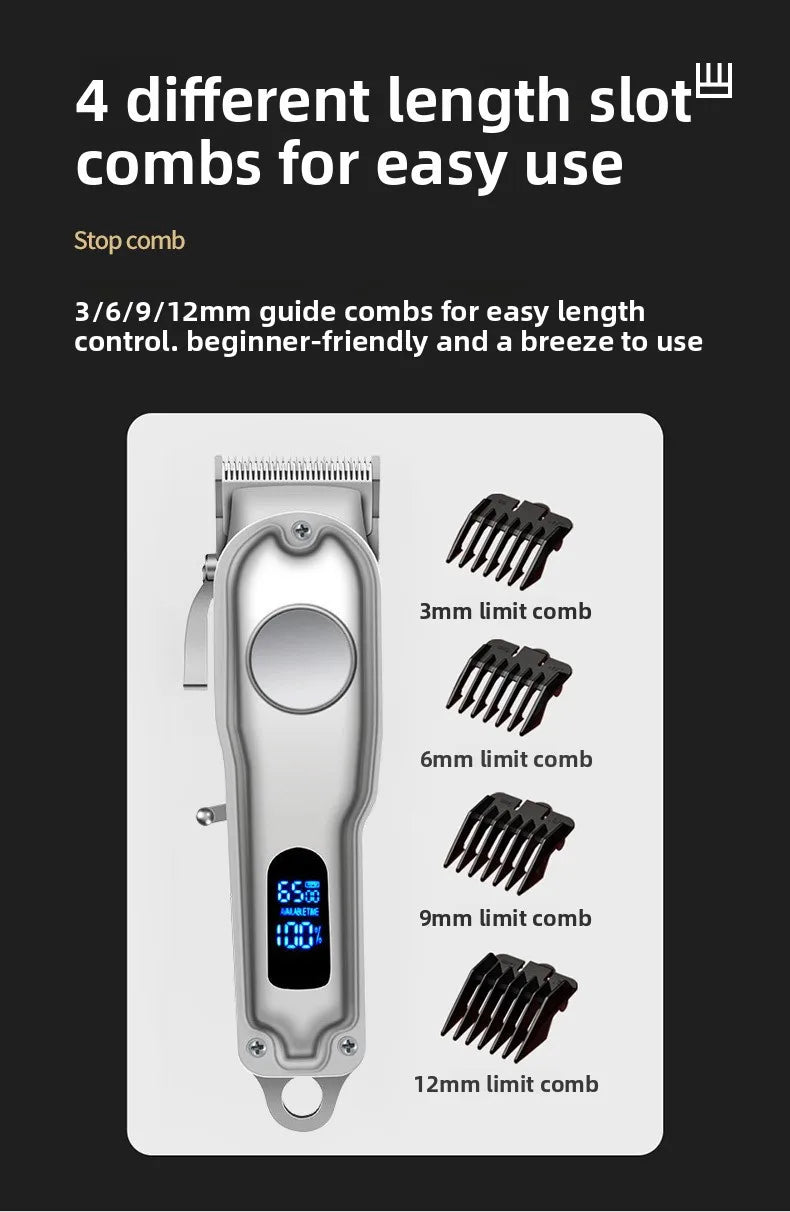 Cordless Dog Clippers – High-Power Grooming Shaver with LCD