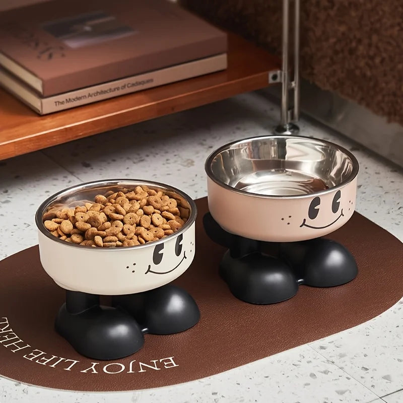Elevated Stainless Steel Pet Bowls – No-Spill Feeder