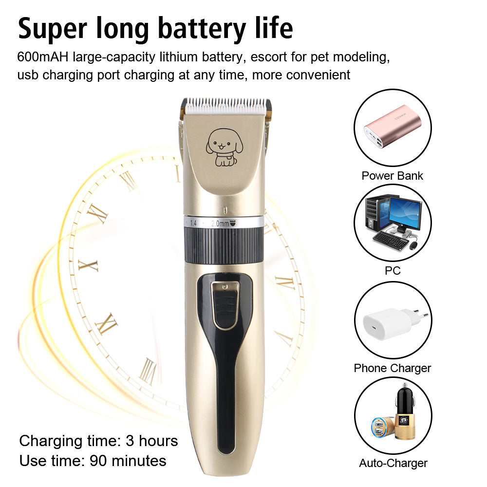 Electric Pet Hair Clipper Set – Grooming Trimmer Kit